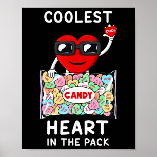 Póster Corazón Más Genial Del Paquete Divertido Día De Sa