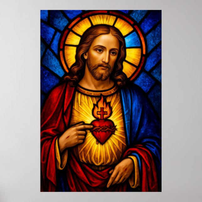 Póster Corazón más sagrado de Jesús (Frente)