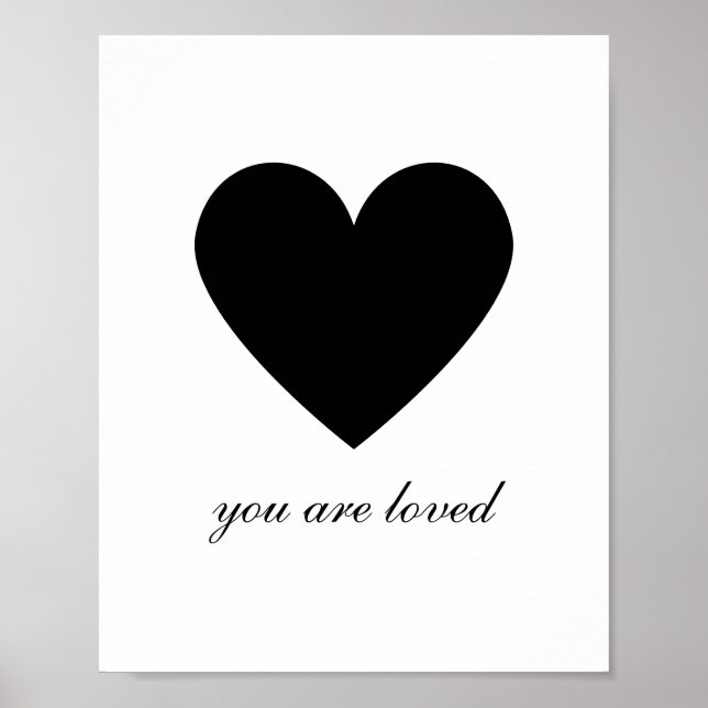 Póster Corazón moderno eres amado (Frente)