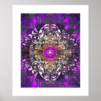 Póster Corazón morado