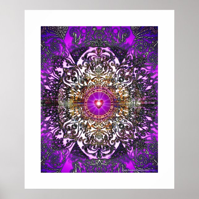Póster Corazón morado (Frente)