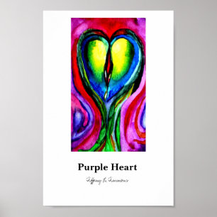 Póster Corazón morado