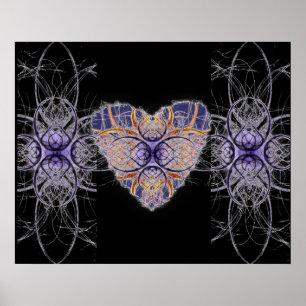 Póster Corazón morado