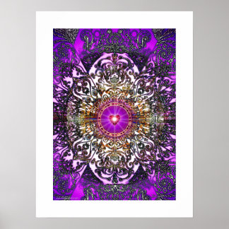 Póster Corazón morado