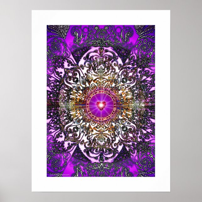 Póster Corazón morado (Frente)