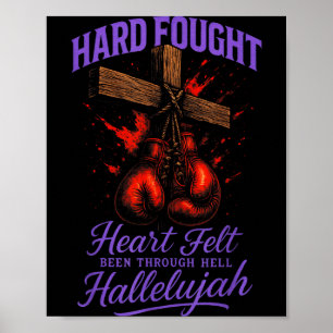 Póster Corazón muy sentido Halleluja luchado - Boxi crist