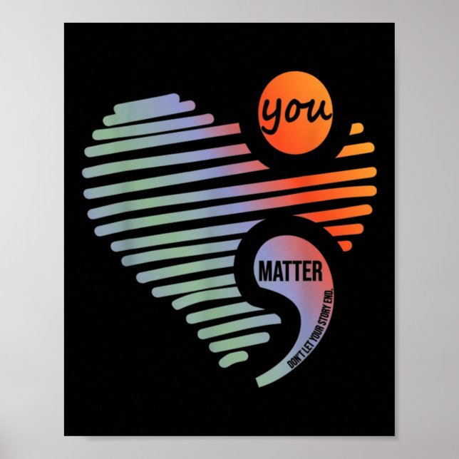 Póster Corazón No Dejas Que la Historia Termine Prevenció (Frente)