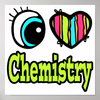 Póster Corazón Ojo Brillante Me Encanta La Química