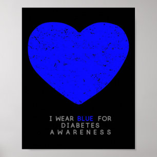 Póster Corazón para la toma de conciencia sobre la diabet