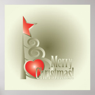 Póster Corazón para Navidades