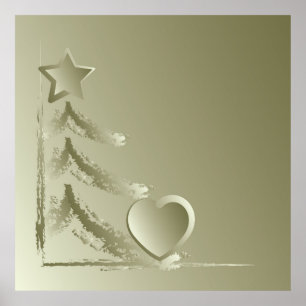 Póster Corazón para Navidades