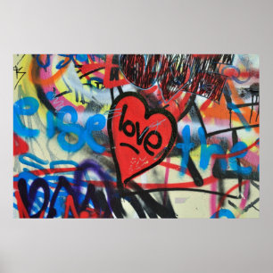 Póster corazón pintado