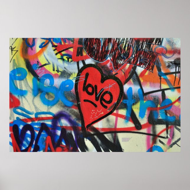 Póster corazón pintado (Frente)