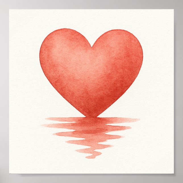 Póster Corazón Reflectivo (Frente)