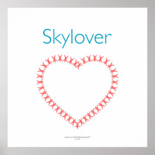 Póster Corazón relativo del trabajo de Skylover