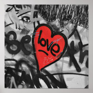 Póster corazón rojo