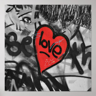 Póster corazón rojo
