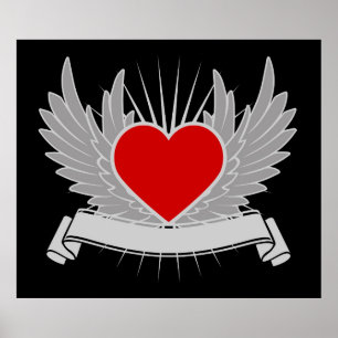 Póster Corazón rojo