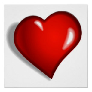 Póster Corazón rojo