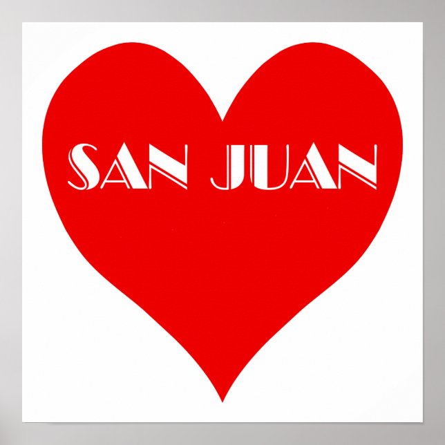 Póster Corazón Rojo de San Juan (Frente)