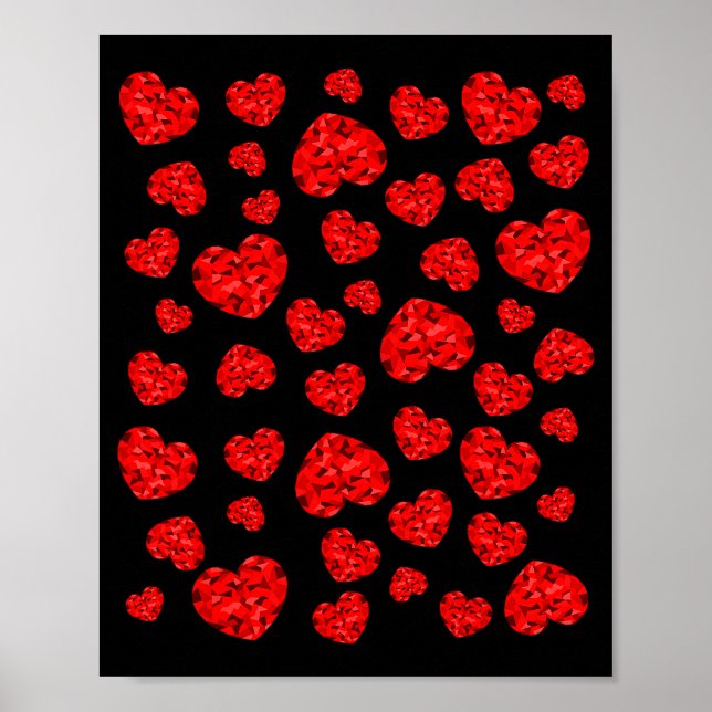 Póster Corazón Rojo de San Valentín  (Frente)