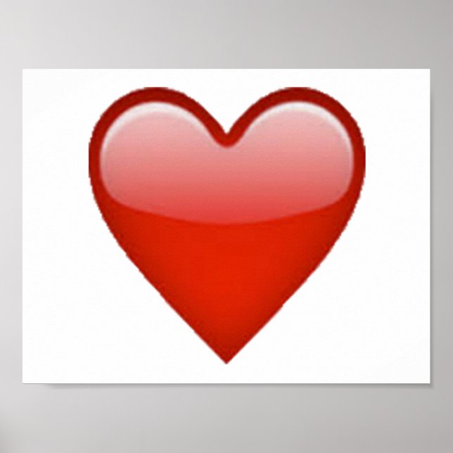 Póster Corazón Rojo - Emoji (Frente)