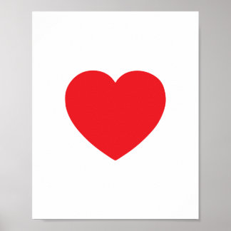 Póster Corazón Rojo Minimalista