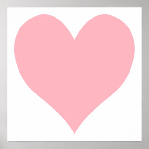 Póster Corazón rosa claro