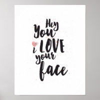 Corazón Rosa Hey Amo Tu Cara