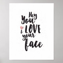 Corazón Rosa Hey Amo Tu Cara