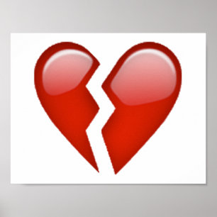 Póster Corazón roto - Emoji
