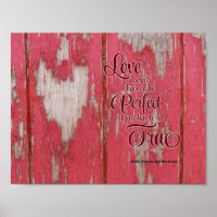 Corazón rústico con cita