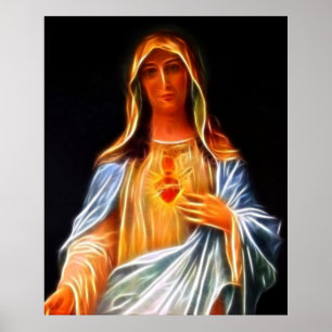 Póster Corazón sagrado del Virgen María