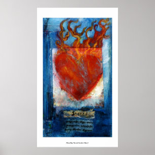 Póster Corazón sánscrito sagrado