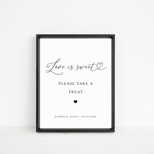 Póster Corazón Script Amor es dulce Favor Boda Rótulo (Subido por el creador)