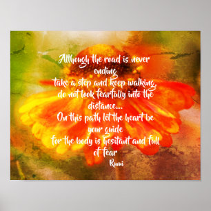 Póster Corazón Sea Su Guía Cita Inspiradora Zinnia