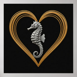 Póster Corazón Seahorse