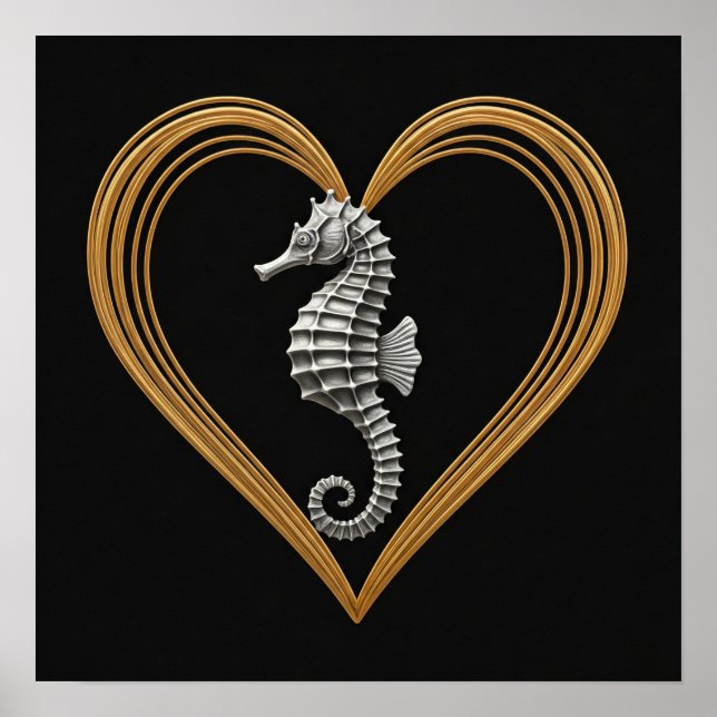 Póster Corazón Seahorse (Frente)