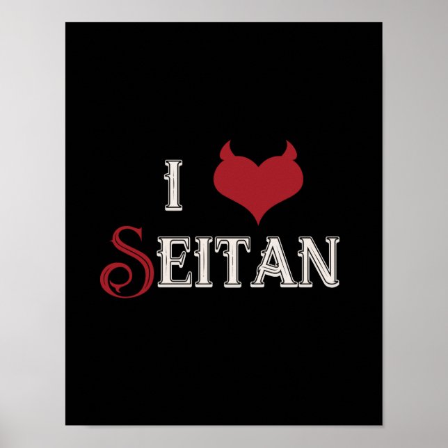 Póster "corazón" Seitan Poster de diseño verdugo divertid (Frente)