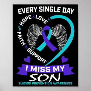 Póster Corazón Verde azulado Púrpura Extraño Conciencia S