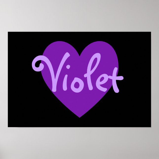 Póster Corazón violeta (Frente)