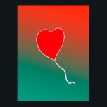 Póster Corazón volador<br><div class="desc">corazón aéreo</div>