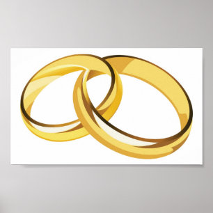 Póster corazones (7), anillos de boda