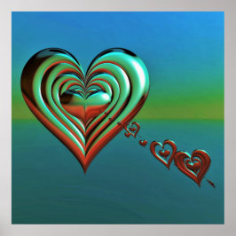 Póster Corazones altas del cielo