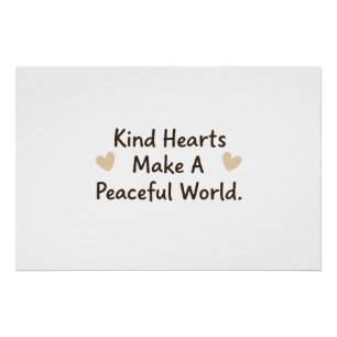 Póster Corazones amables