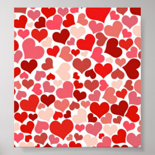 Póster Corazones de corte
