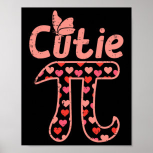Póster Corazones De Cutie Pie Corto Símbolo De Pi Day Mat