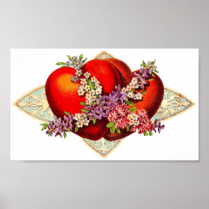 Póster Corazones de San Valentín vintage