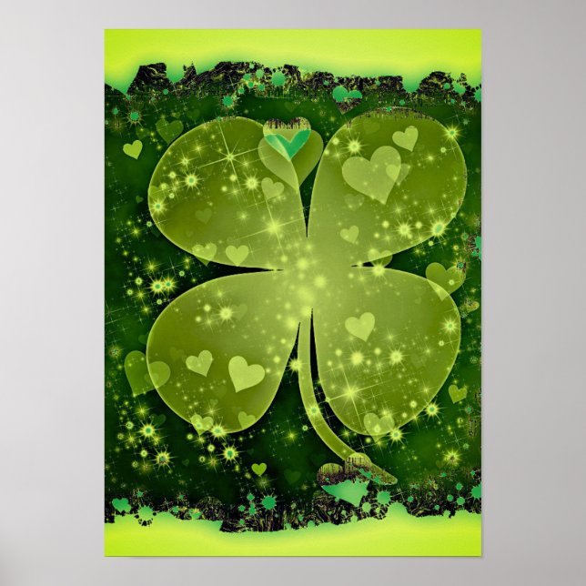 Póster Corazones de Shamrock (Frente)