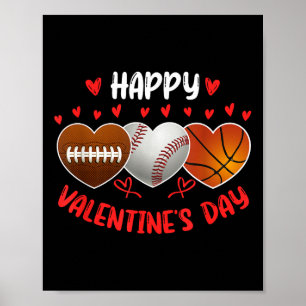 Póster Corazones día de San Valentín